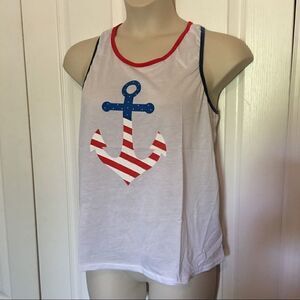 Patriotic anchor Graphic Tank Top‎
